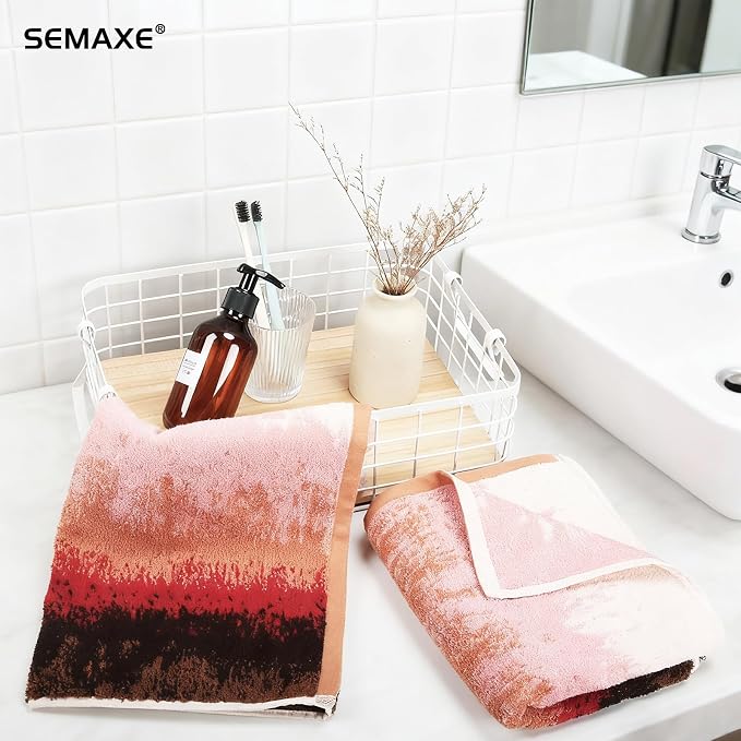 SEMAXE Hand Towels for Bathroom, 100% Cotton Towels - Image 8