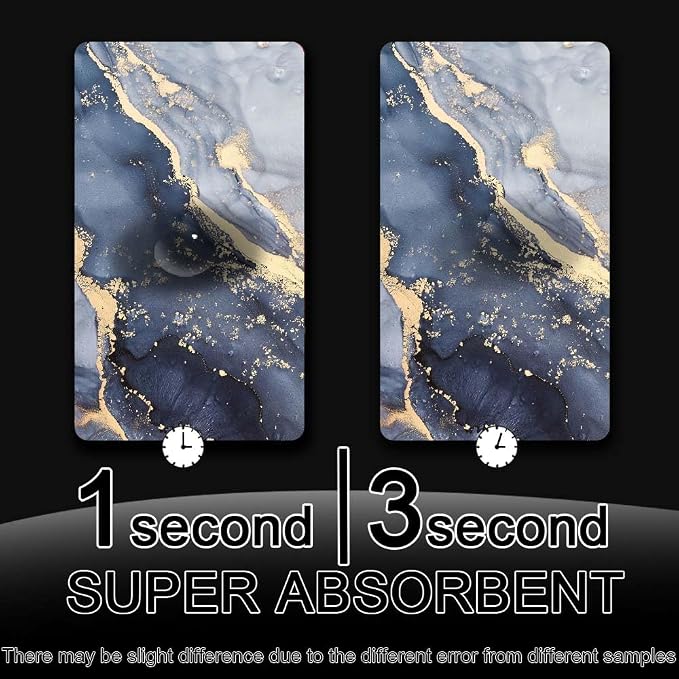 Bath Mat Rug, Gilt Marble Non Slip Quick Dry Super Absorbent Thin Bathroom Rugs - Image 6
