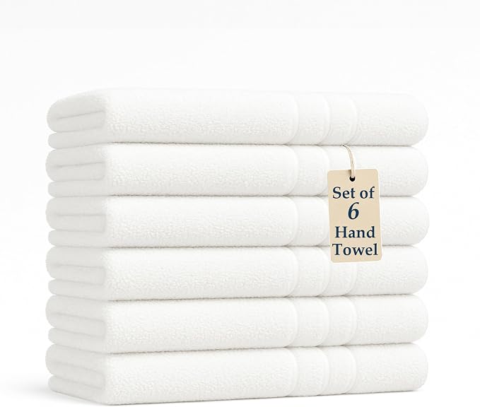 Casa Platino 6 Pack Hand Towels by CasaPlatino