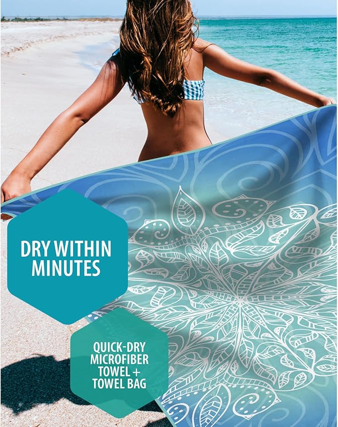 VENTURE 4TH Microfiber Beach Towel: Quick-Dry, Sandproof and Lightweight - Image 2