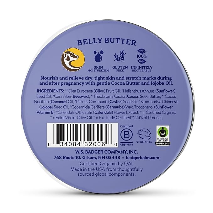Badger Belly Butter, Organic Stretch Mark Cream - Image 2