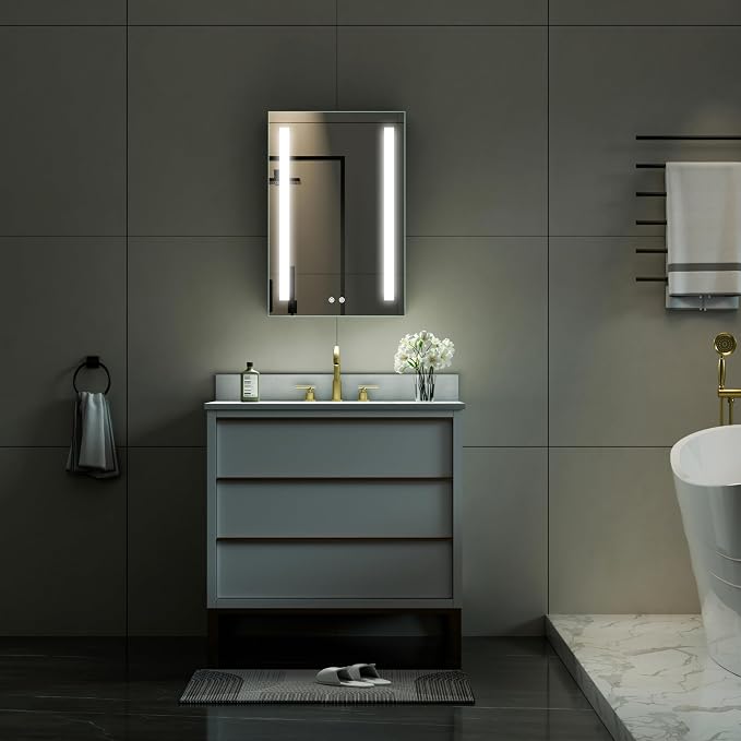 WELLFOR 20" X 30" LED Medicine Cabinet - Image 14