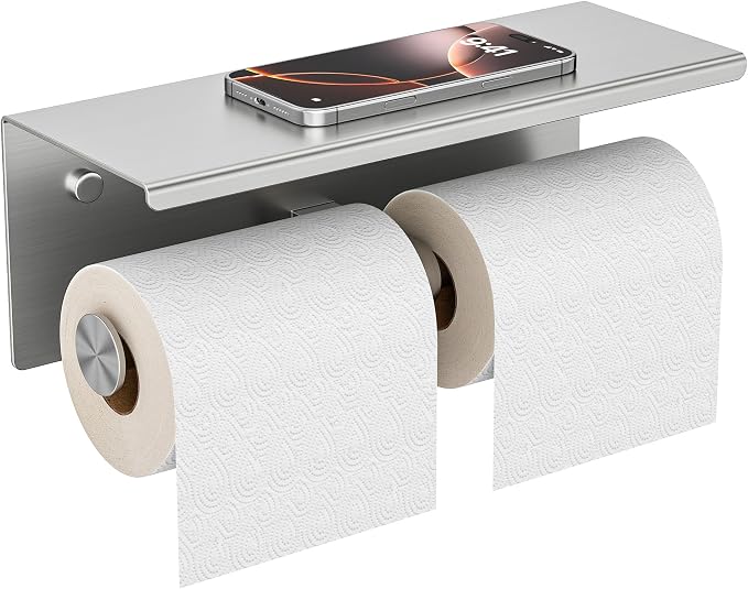 FORIOUS 2 Pack Double Toilet Paper Holder - Image 8