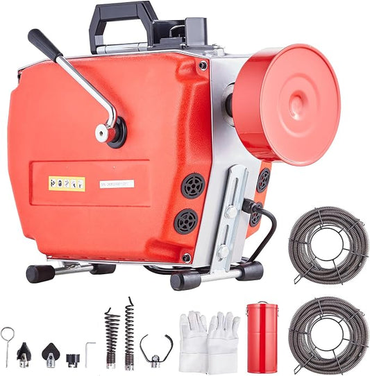 VEVOR 120FT x 7/8 Inch Drain Cleaner Machine, 420W Electric Sewer Snake Auger by VEVOR