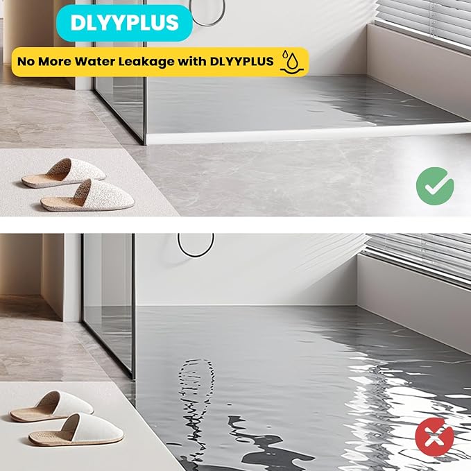 98'' Collapsible Shower Threshold Water Dam Shower Barrier Keeps Water Inside - Image 10