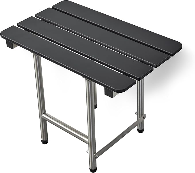 28-inch x 15-inch ADA Bariatric Folding Wall Mount Bathroom Shower Seat Bench - Image 4
