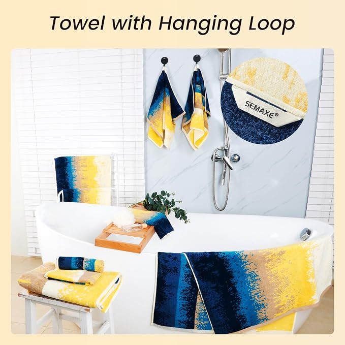 SEMAXE 18-Pack Bath Towel Set Include 6 Bath Towels, 6 Hand Towels, 6 Wash - Image 4