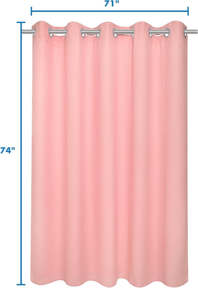 River Dream Hotel Grade No Hooks Needed Shower Curtain - Image 6