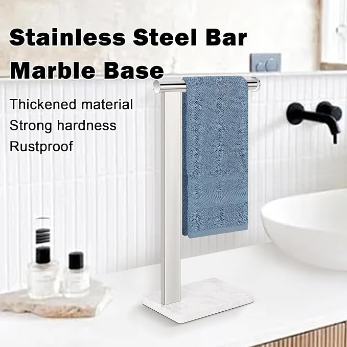 Stainless Steel L-Shaped Hand Towel Holder, SUS304 Bathroom Towel Rack - Image 6
