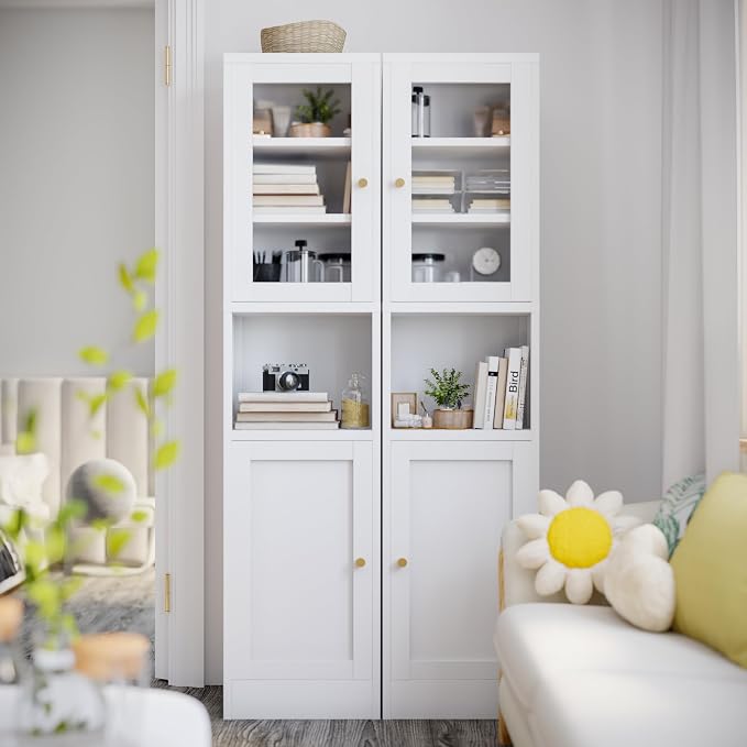 COFaR 67" Tall Metal Bathroom Storage Cabinet, 6-Tier Narrow Cabinet - Image 7