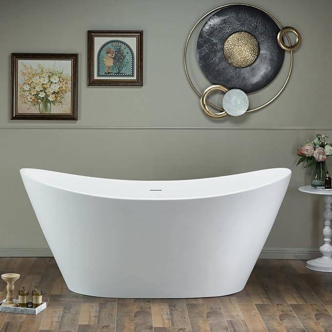 WOODBRIDGE 67 in. x 31.5 in. Stone Resin Luxury Contemporary Solid Surface by WOODBRIDGE