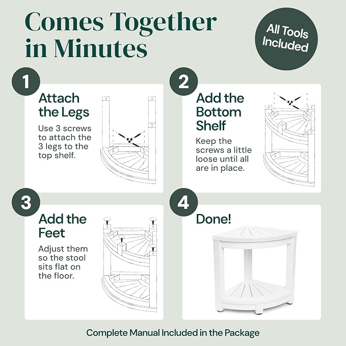 Waterproof Corner Shower Stool - Image 7