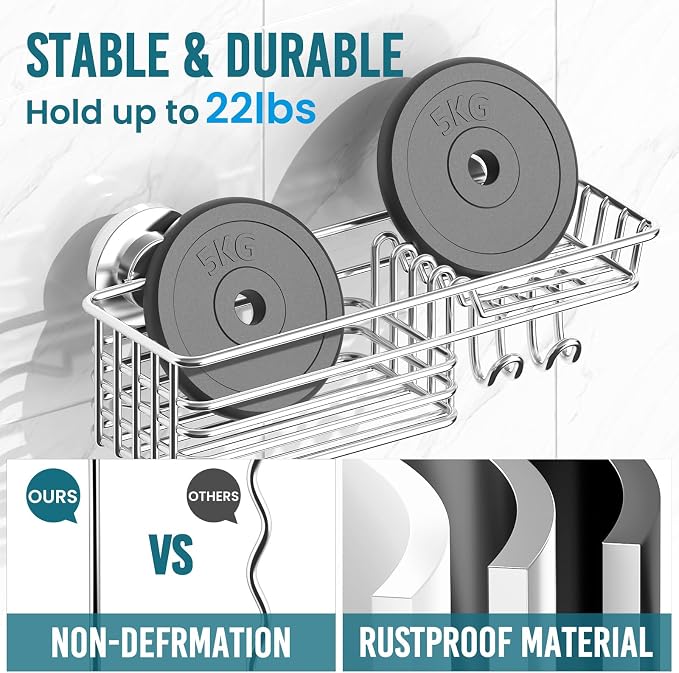 TAILI Shower Caddy Suction Cup 2 Pack - Image 3