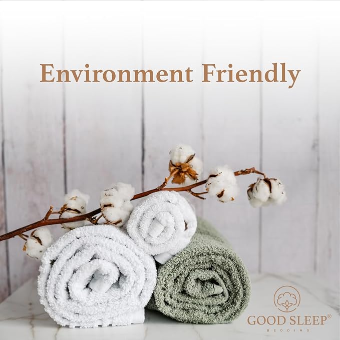 100% Cotton Bath Towel Set, 2 Bath Towel, 2 Hand Towels, 2 Wash Cloths - Image 5