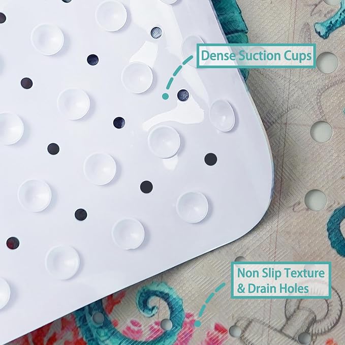 Ocean Bathtub Mat Non Slip, Cute Baby Bath Mat - Image 4