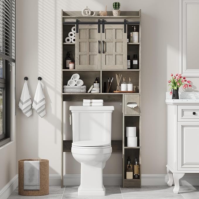 Over The Toilet Storage Cabinet, Farmhouse Storage Cabinet Over Toilet - Image 5