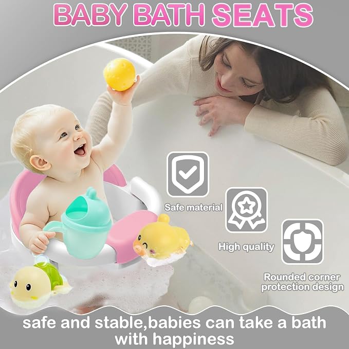 Baby Bath Seat for Babies 6 Months & up, Non-Slip Toddler Bath Seats for Babies - Image 2