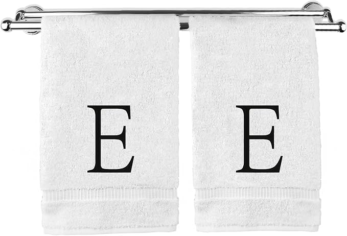 Monogrammed Hand Towel, Personalized Initial Gift, Extra Absorbent 100% Turkish by BareCotton