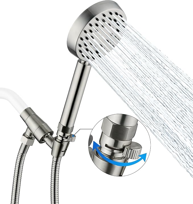 G-Promise Solid Metal Brushed Nickel Handheld Shower Head by G-Promise