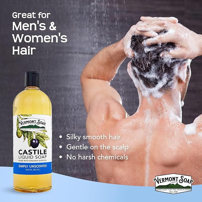 Vermont Castile Unscented Gentle Liquid Soap - Image 8