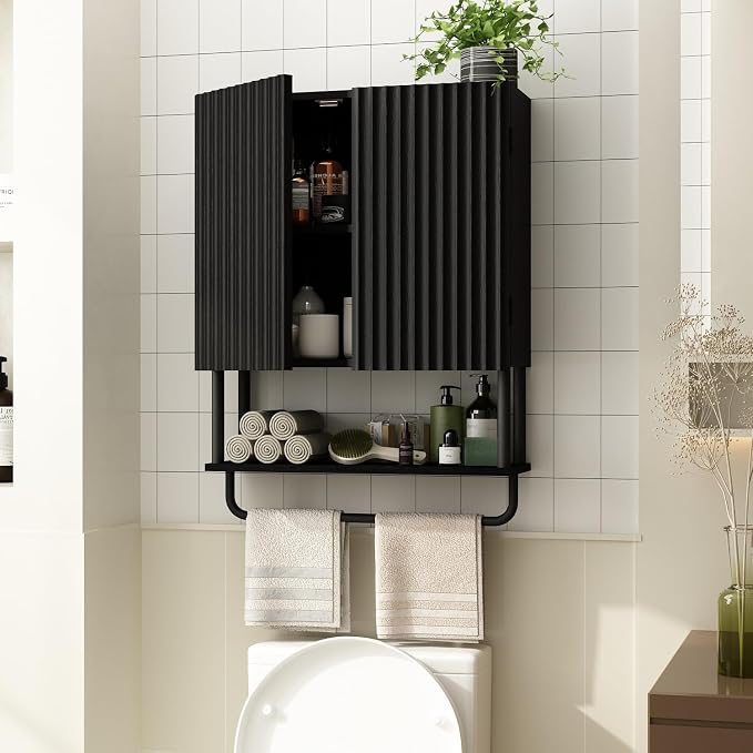 RUSTOWN Fluted Bathroom Wall Cabinet - Image 2