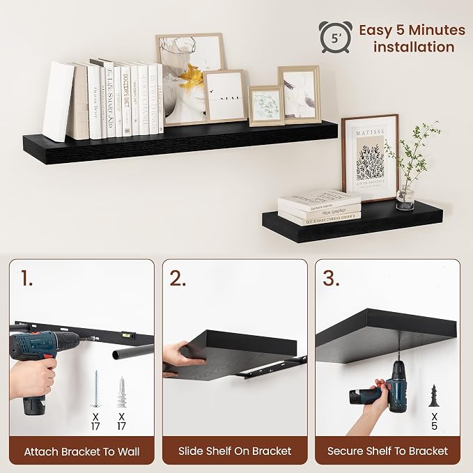 Vivelove 2" Thick Floating Shelves - Image 8