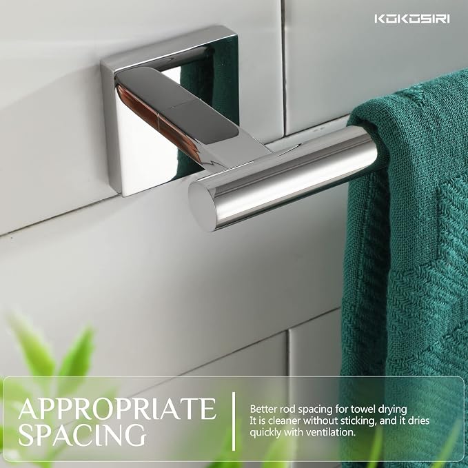 KOKOSIRI Bath Towel Bar Bathroom Towel Holder - Image 4