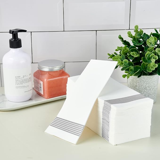 LITOPAK 300 Pack Disposable Guest Towels, Disposable Hand Towels - Image 3