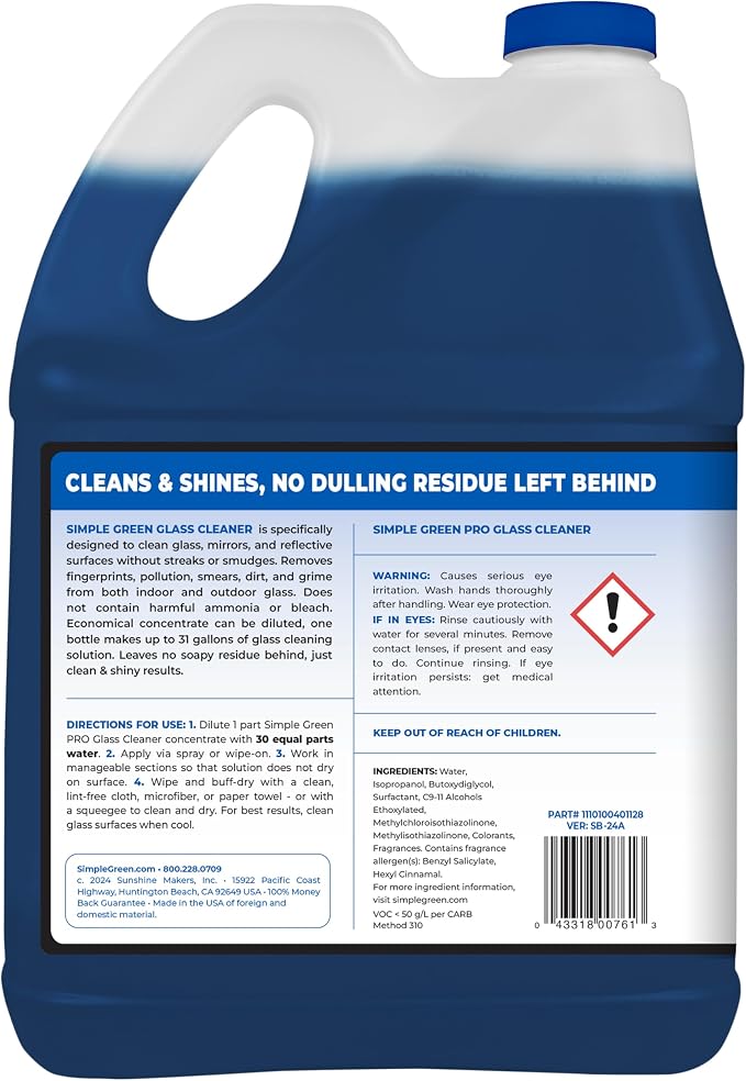 Simple Green Pro Glass Cleaner 1 Gal - Image 2
