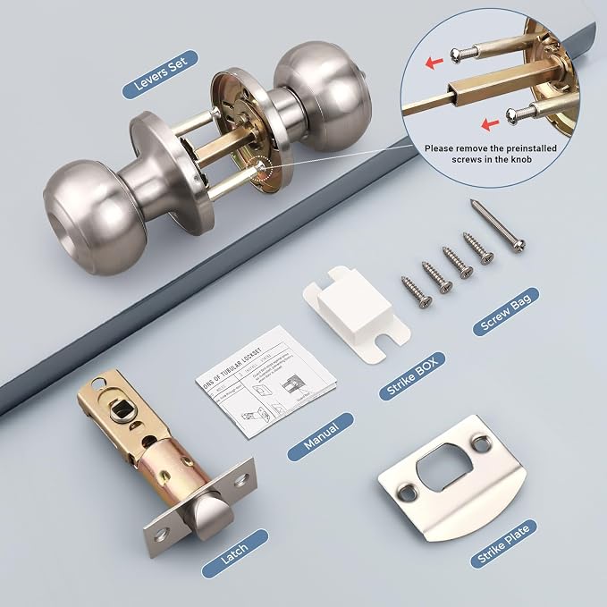 KNOBWELL 4 Pack Privacy Door Knob - Image 4