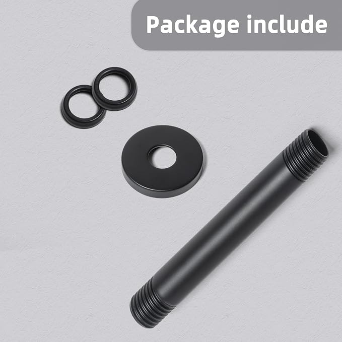 6 Inch Shower Arm with Flange, Ceiling Mounted Shower Head Extension Arm - Image 5