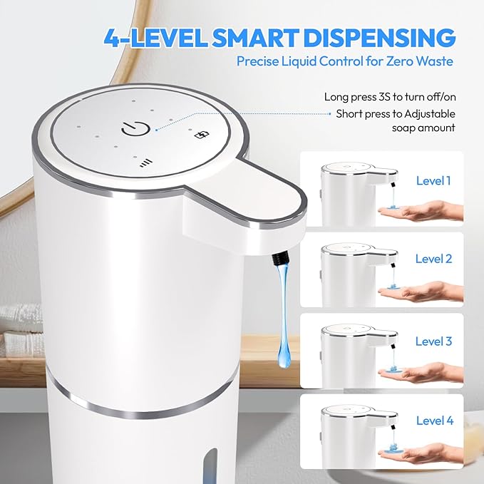 2 Pack Automatic Soap Dispenser Touchless, Liquid Hand Soap Dispenser 12.8oz - Image 2