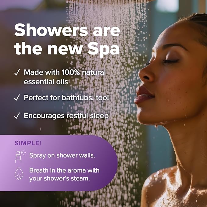 MOXE Lavender Oil Shower Mist, Spa Steam Spray, Certified Natural 100% - Image 3