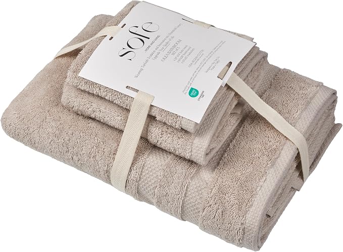 SOFE H&L | Olea Luxury Turkish Cotton Bath Towels Set of 3 : 1 Bath Towel - Image 7