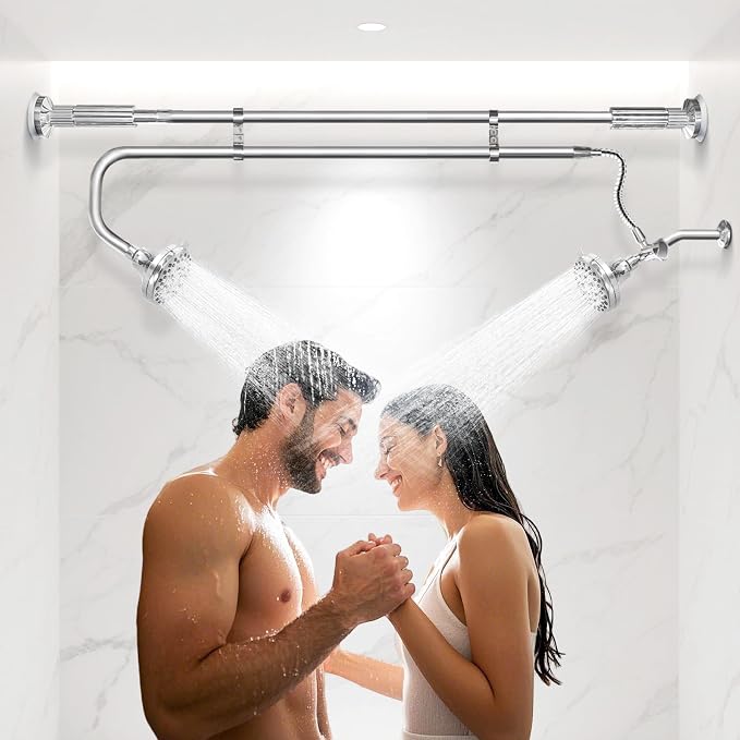 Tandem Shower Heads, Double Shower Head by OURBAOFU