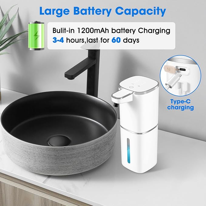 2 Pack Automatic Liquid Soap Dispenser, Touchless Soap Dispenser, 13.5oz/400ml - Image 6