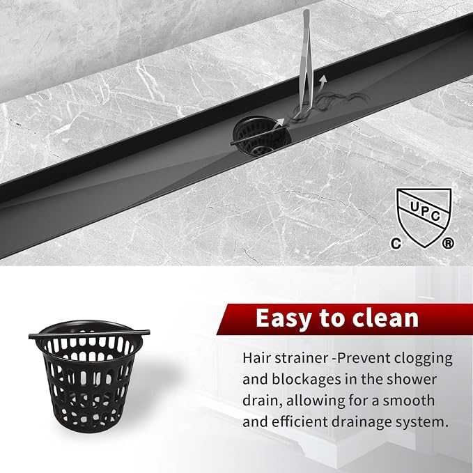 Sharp-tec Linear Shower Drain, 32 inch Shower Drain - Image 4