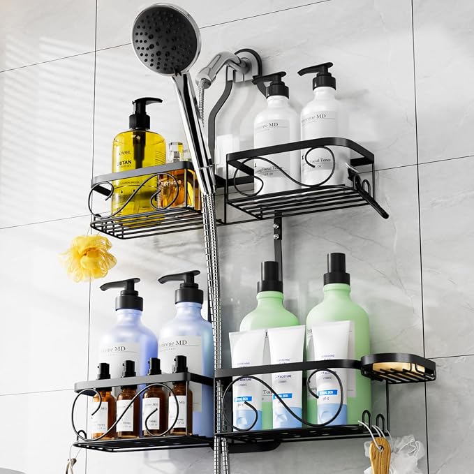 Kadolina Shower Caddy Hanging for Handheld Showerheads, Rustproof Stainless - Image 7