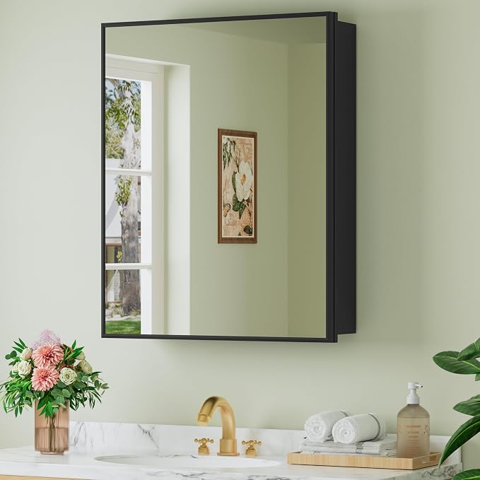 Buruis 24" x 30" Framed Medicine Cabinet by KeepYourBathroomKitchenandHomeOrganized