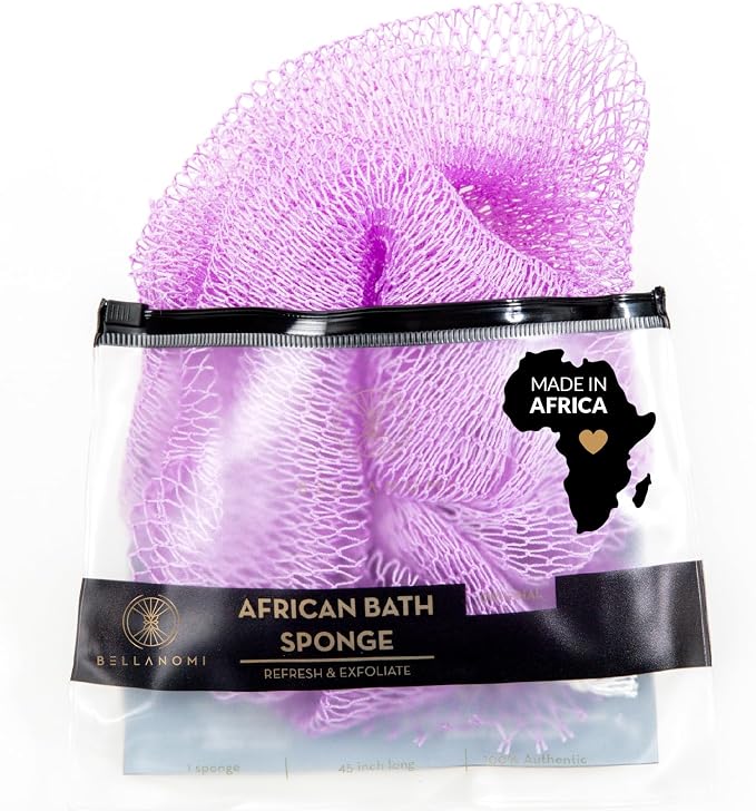 BELLANOMI African Exfoliating Net Sponge, Authentic African Bath Sponge by Bellanomi