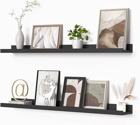 Heimlove Picture Ledge Shelf, Floating Shelves Set of 2, 36 Inches Picture Shelf by Heimlove