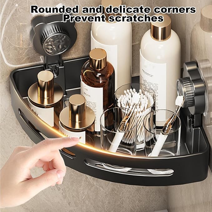Corner Shower Shelf, No-Drill Wall-Mounted Bathroom Organizer - Image 3