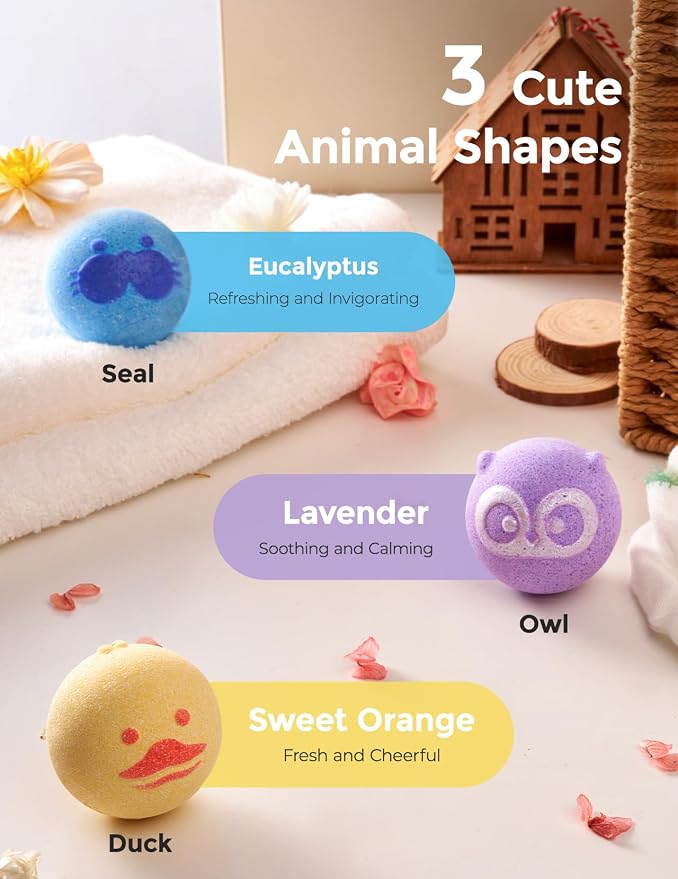 Momcozy Natural&Organic Essential Oil Bath Bombs, Bath Bombs Gift Set - Image 2