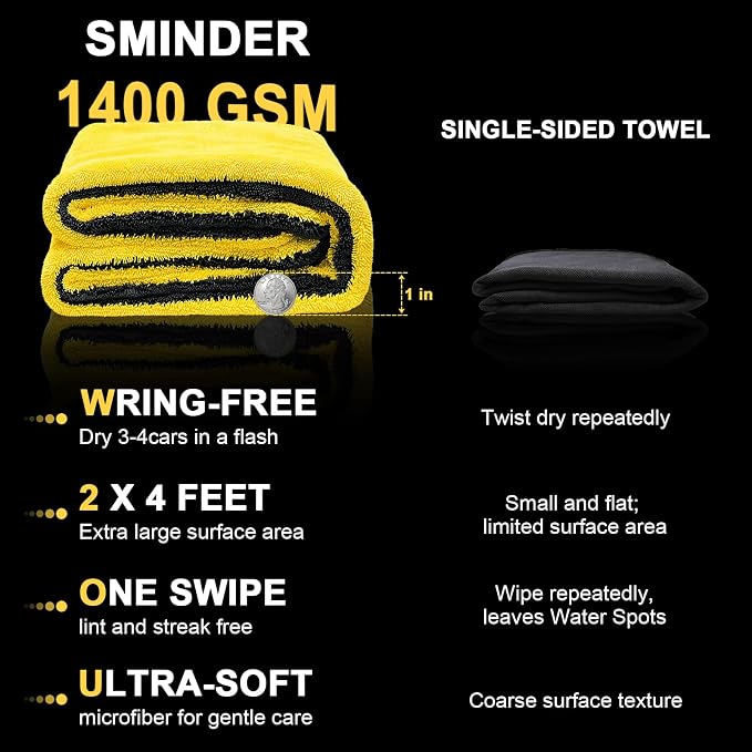 1400 GSM Car Drying Towels – Microfiber Towels - Image 4