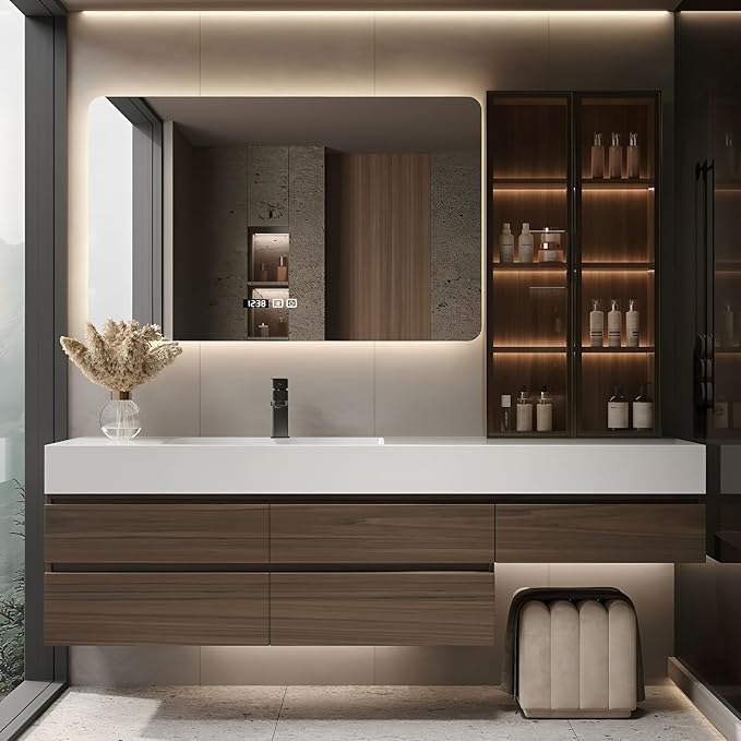 Bathroom Vanities Set, Floating Bathroom Vanity by LUTHXAY
