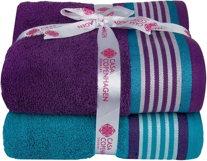 CASA COPENHAGEN Designed in Denmark 550 GSM 2 Large Bath Towels 2 Large Hand - Image 7