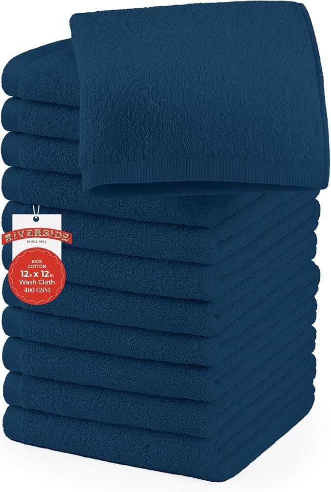 RIVERSIDE 12 Pack Washcloths by RIVERSIDE