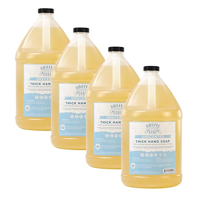 Adams Handmade Soap Thick Organic Castile Liquid Hand Soap 4 Gallon Refill- by AdamsHandmadeSoap