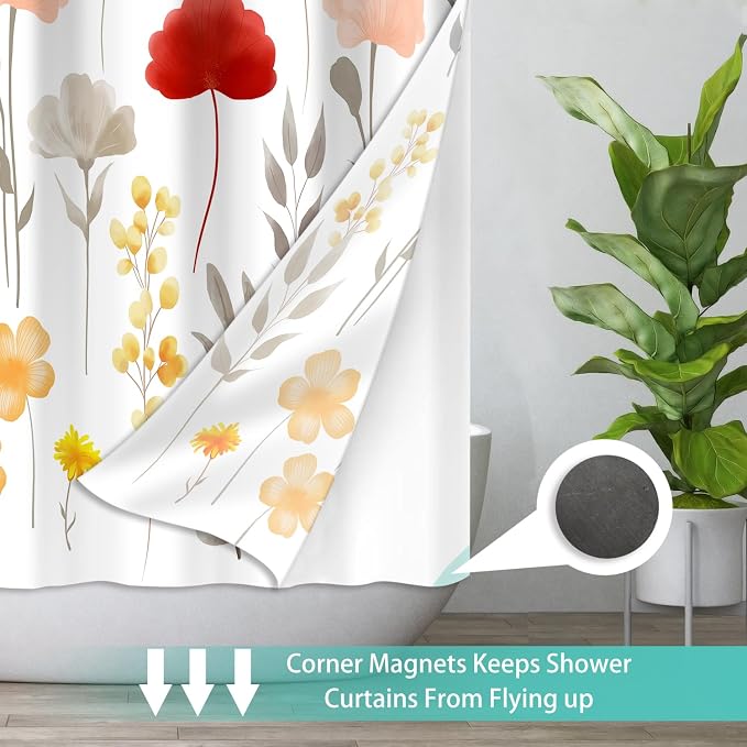 No Hook Shower Curtain Set - Image 3