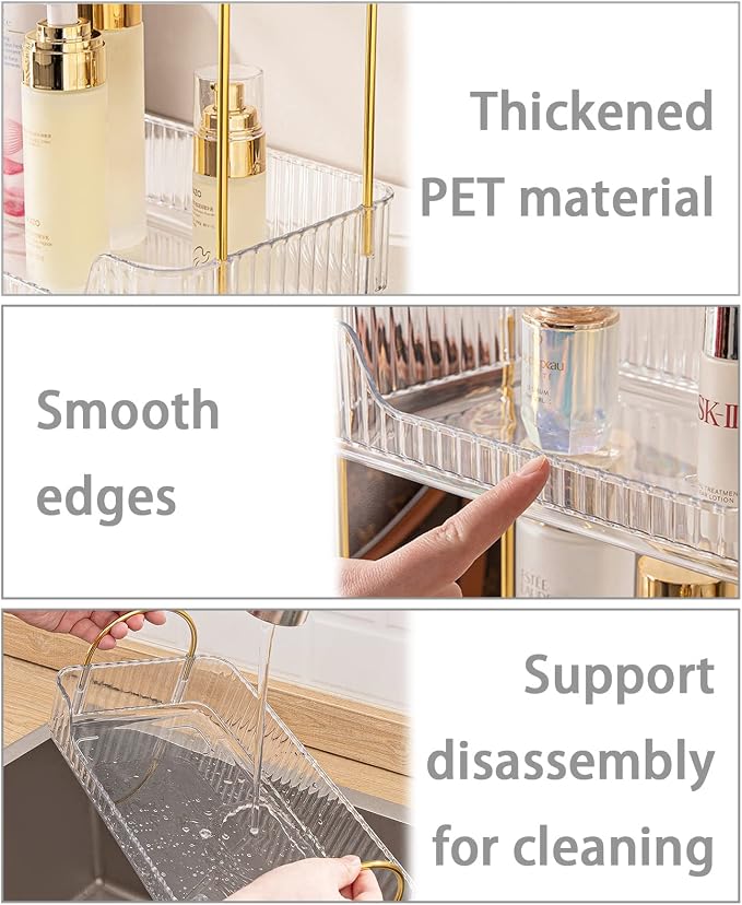 2 Tier Clear Countertop Storage - Image 4